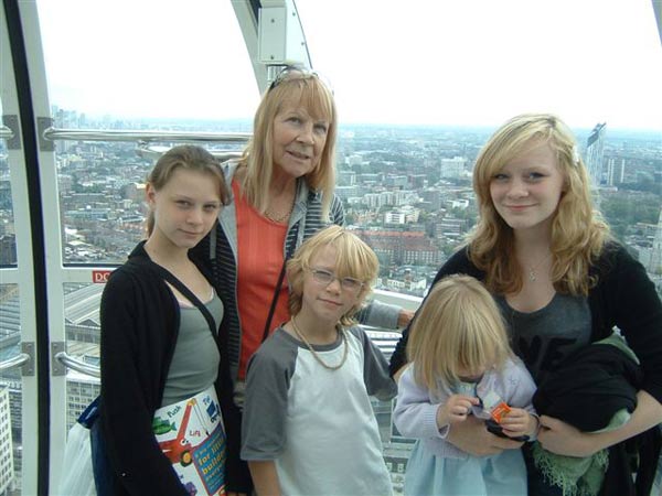 Worrybomb and her family on the London Eye