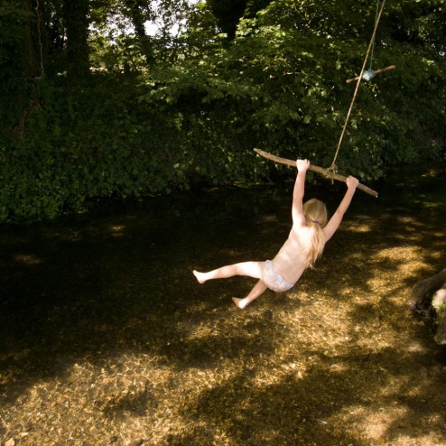 Swinging over the river