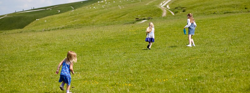 On their way up to White Horse Hill